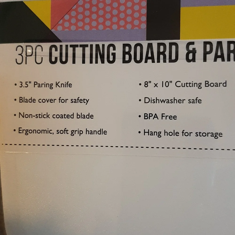 3-Piece Cutting Board and Paring Knife Set